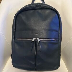 KNOMO London Leather Navy Blue Backpack